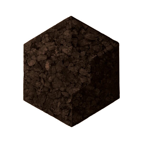 Acoustic cork wall tiles, hexagons